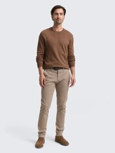 Pull en tricot avec cachemire - dark taupe melange - Vue de face du modèle