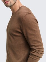 Pull en tricot avec cachemire - dark taupe melange - Vue détaillée du modèle