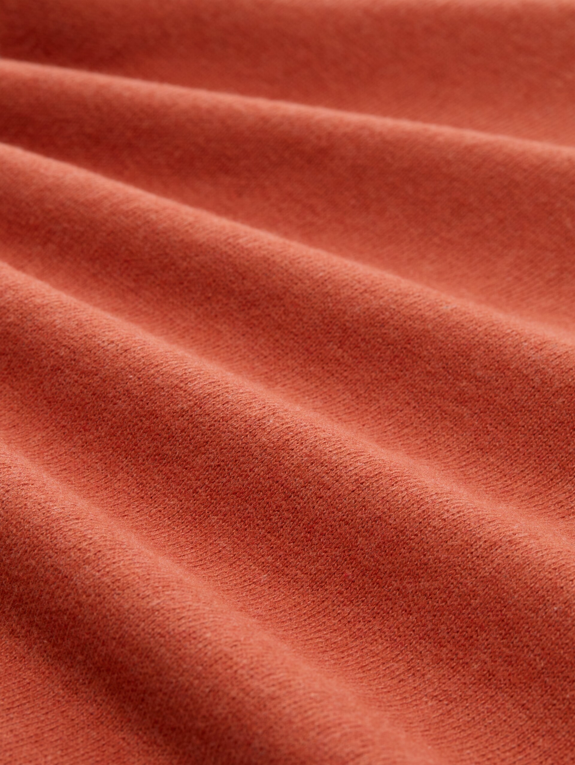 Knitted jumper with cashmere blend - rust red melange - Material view