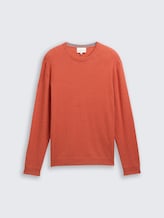 Pull en tricot avec cachemire - rust red melange