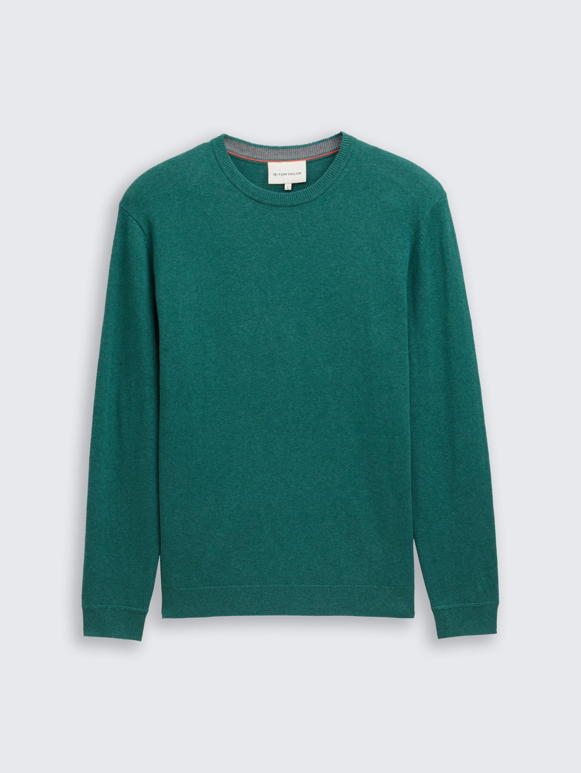 Strickpullover mit Kaschmir-Anteil - jasper green melange