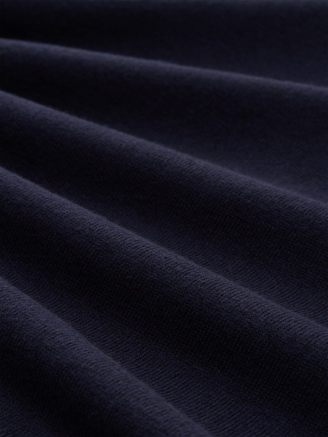 Strickpullover mit Kaschmir-Anteil - Knitted Navy Melange - Material-Ansicht