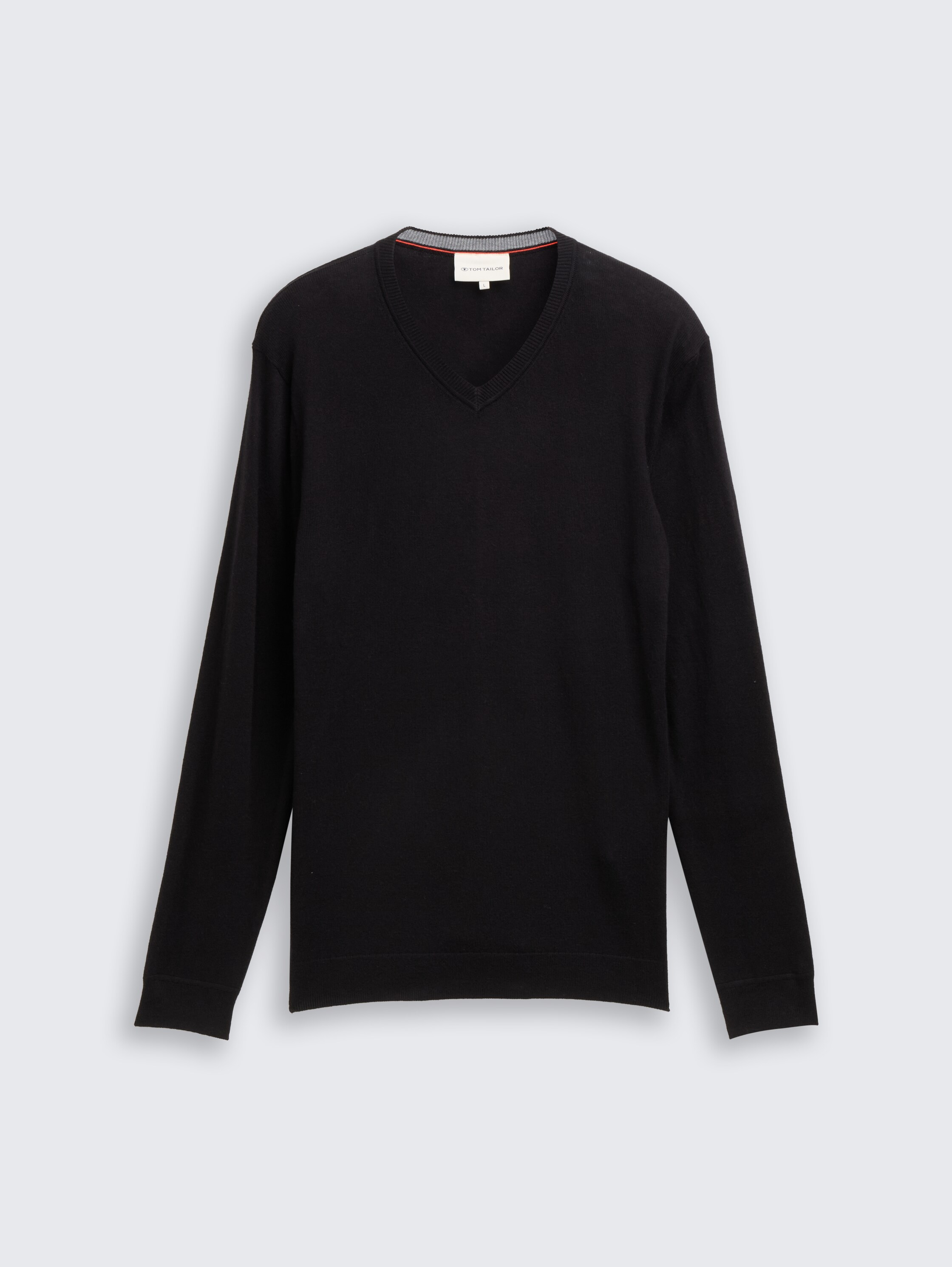 Knitted jumper with cashmere blend - Black