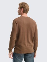 Pull en tricot avec cachemire - dark taupe melange