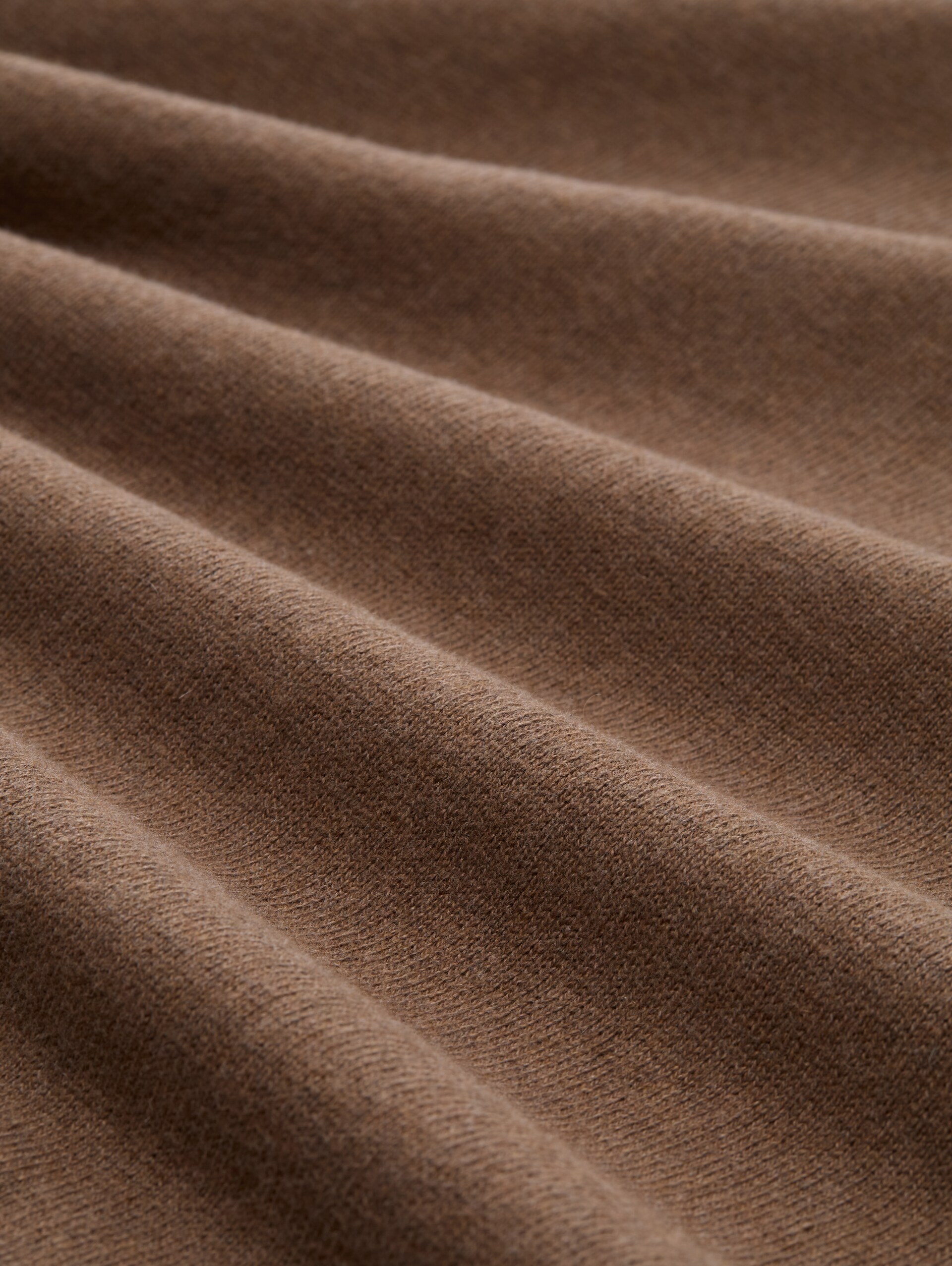 Strickpullover mit Kaschmir-Anteil - dark taupe melange - Material-Ansicht