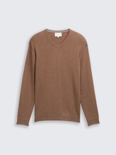 Pull en tricot avec cachemire - dark taupe melange