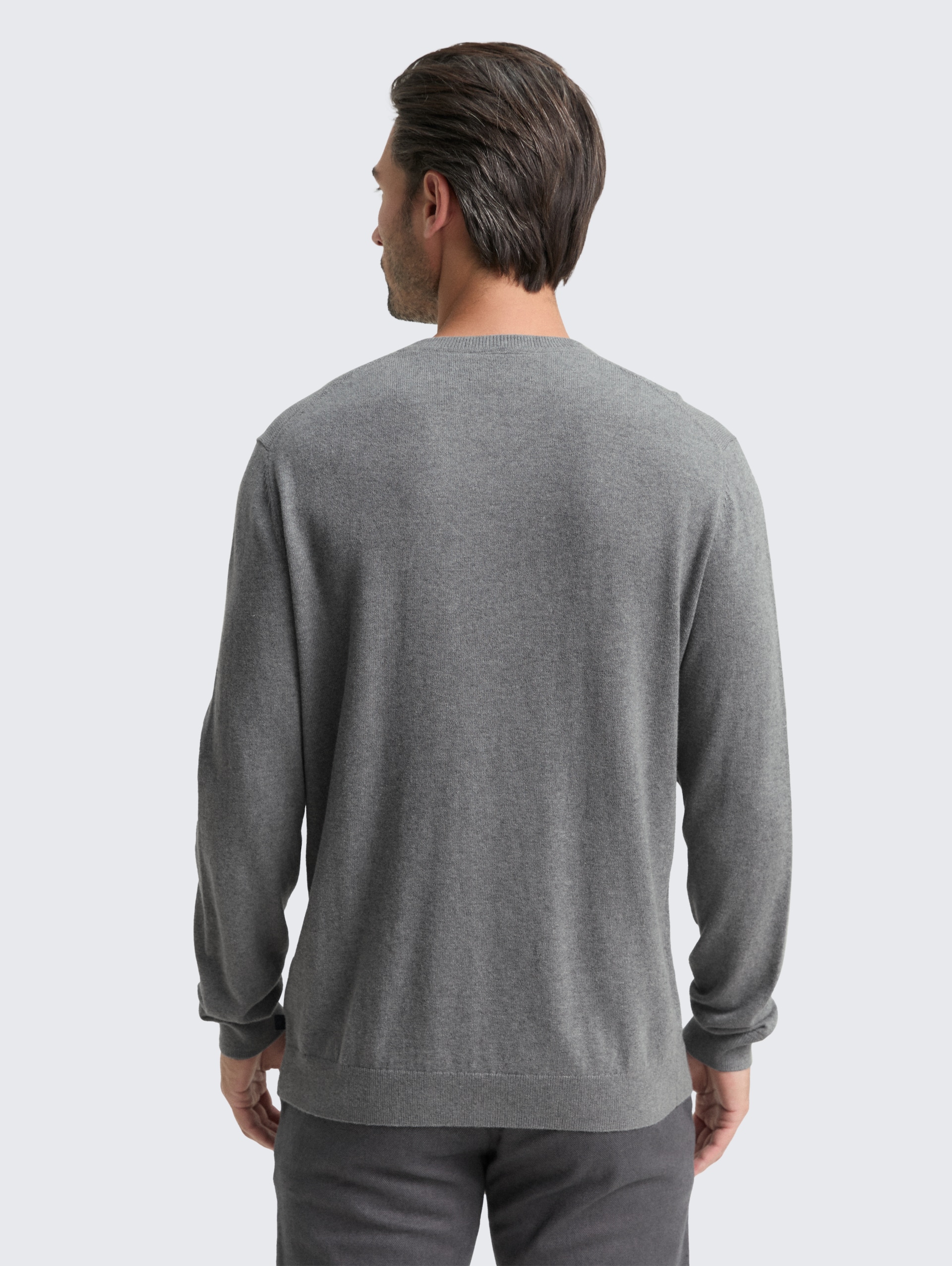 Strickpullover mit Kaschmir-Anteil - classic dark grey melange