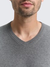 Pull en tricot avec cachemire - classic dark grey melange - Vue détaillée du modèle