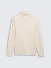 Rollkragenpullover mit Kaschmir-Anteil - soft buttercream melange