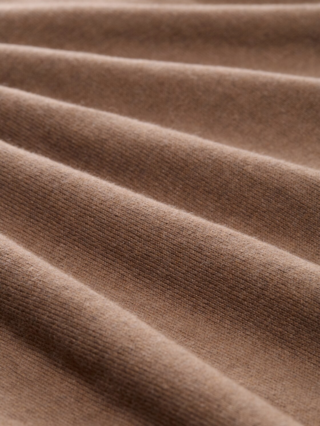 Rollkragenpullover mit Kaschmir-Anteil - dark taupe melange - Material-Ansicht