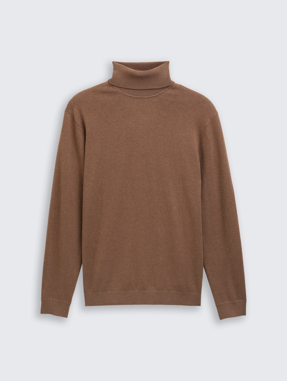 Rollkragenpullover mit Kaschmir-Anteil - dark taupe melange
