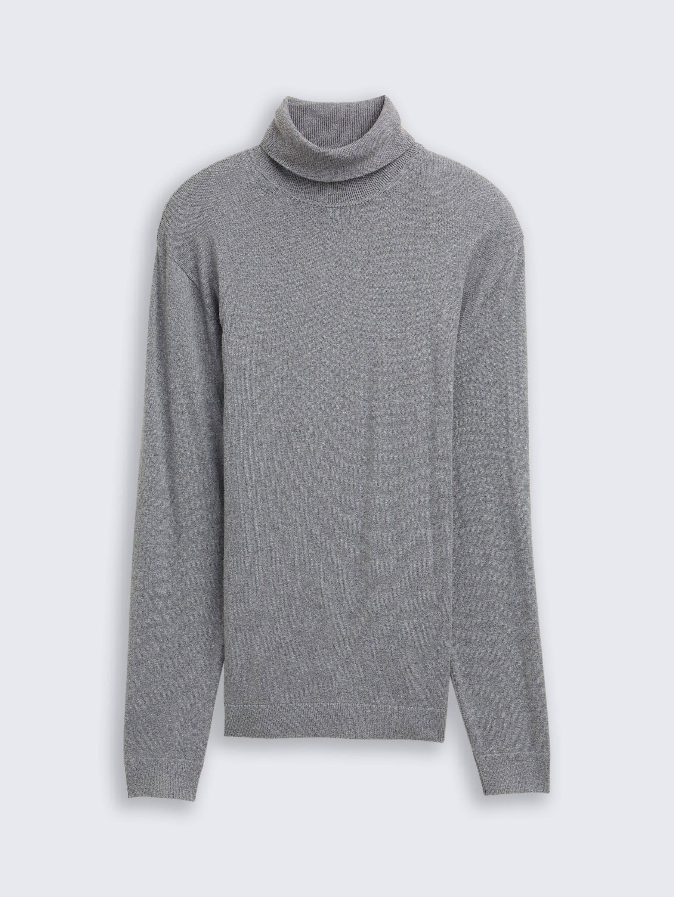 Turtleneck jumper with cashmere blend - classic dark grey melange