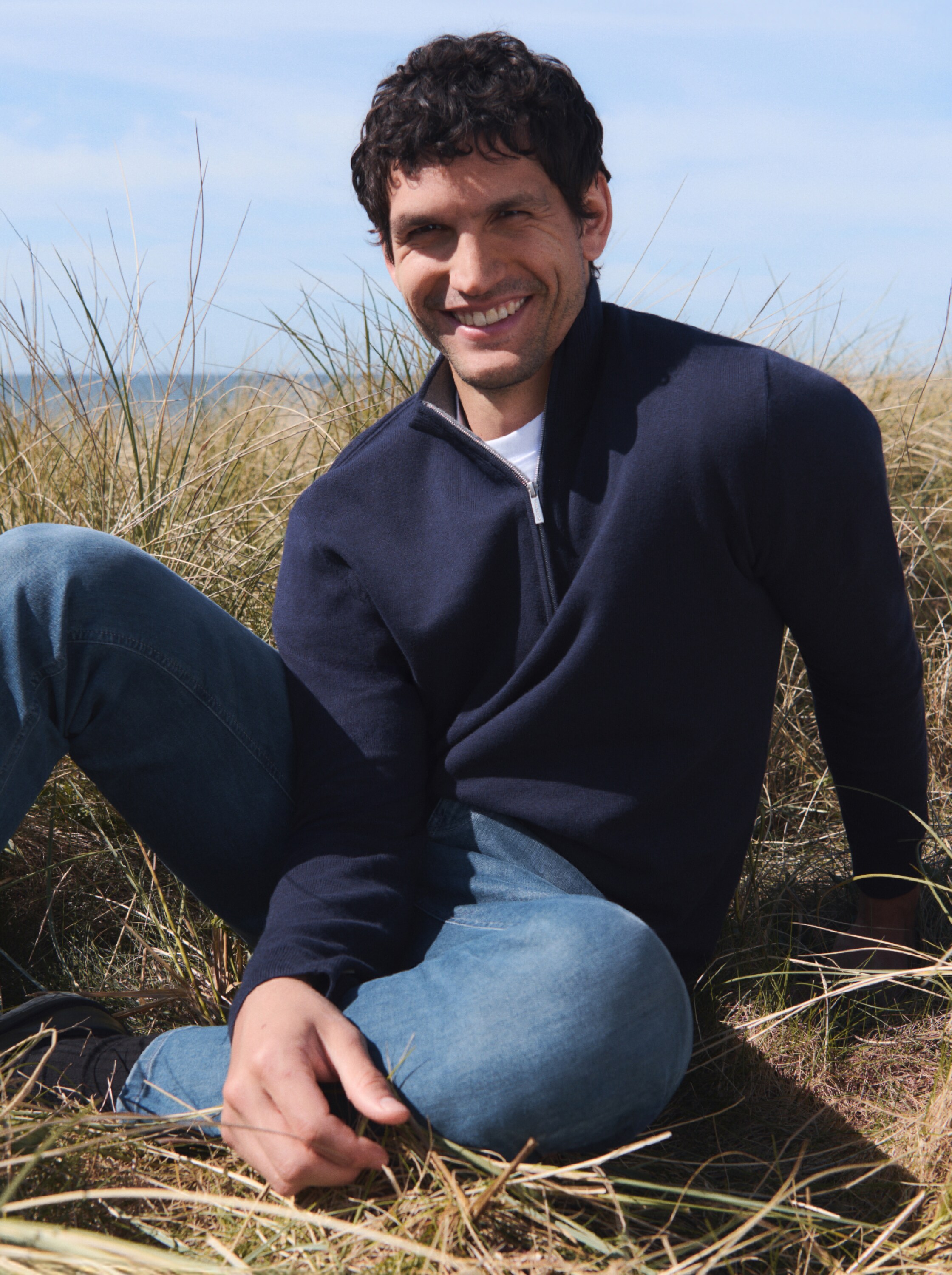 Troyer gebreide trui met kasjmier - knitted_navy_melange - 