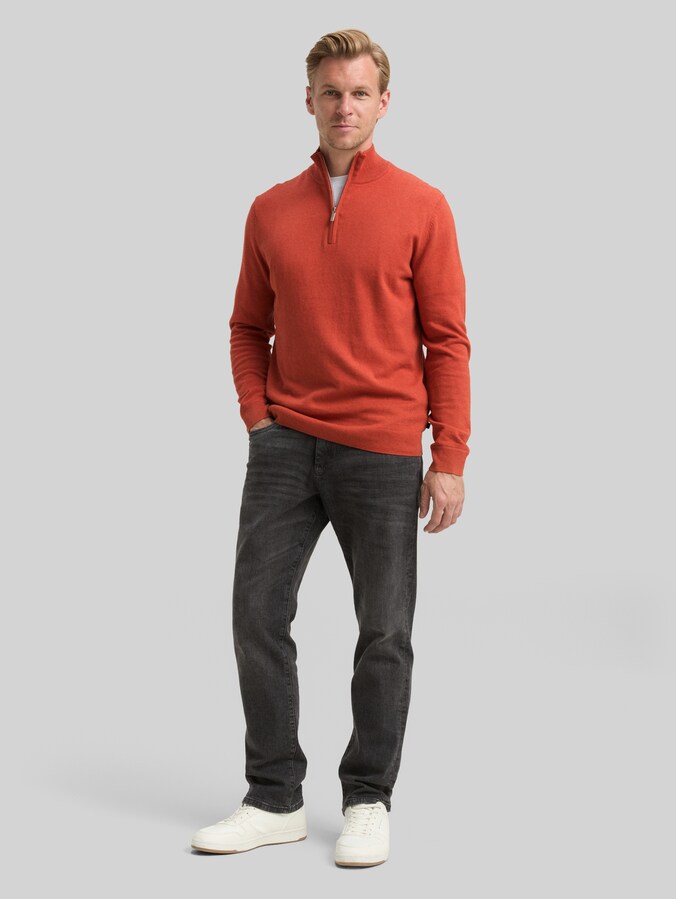 Troyer Strickpullover mit Kaschmir-Anteil von Men, rust red melange