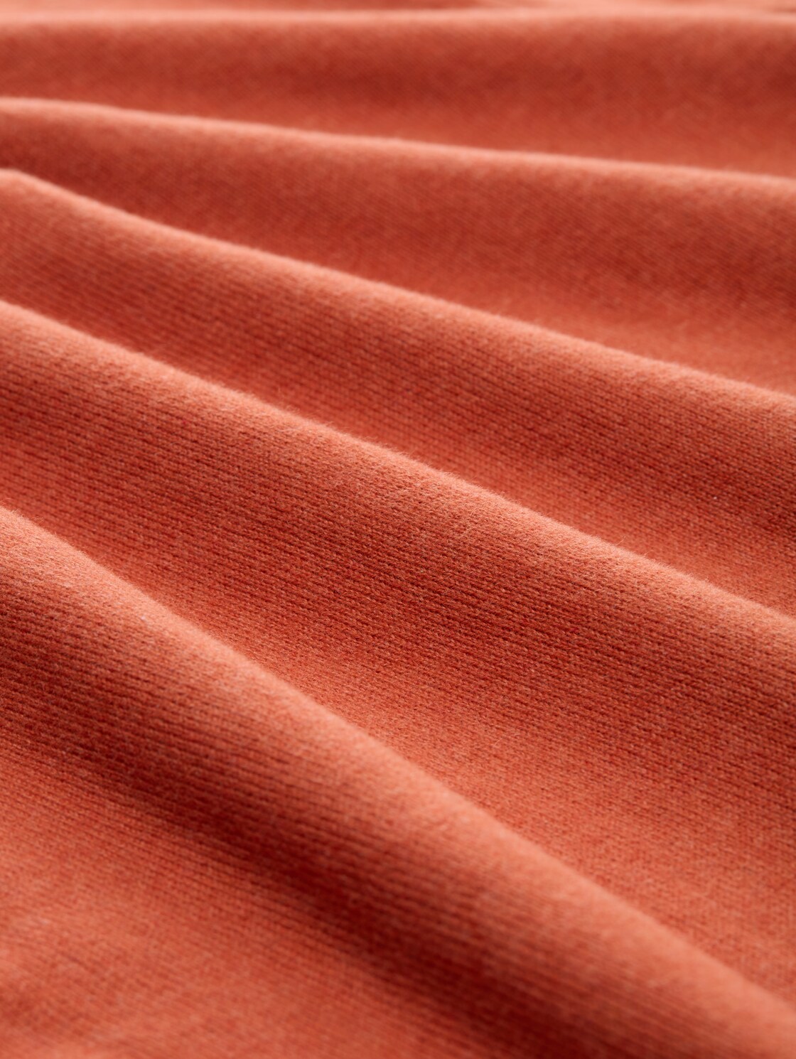 Troyer Strickpullover mit Kaschmir-Anteil - rust red melange - Material-Ansicht