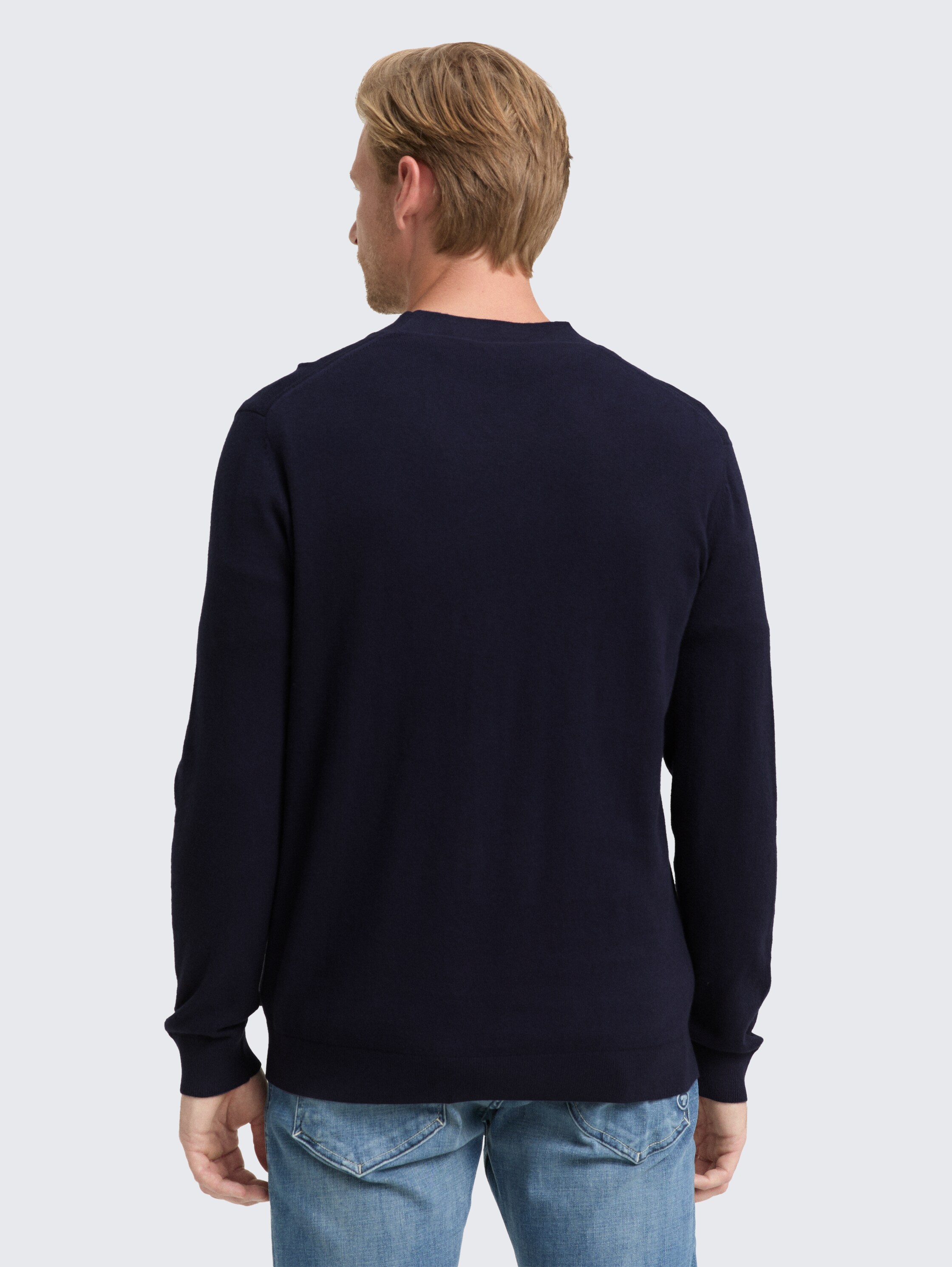 Strickjacke mit Kaschmir-Anteil - Knitted Navy Melange