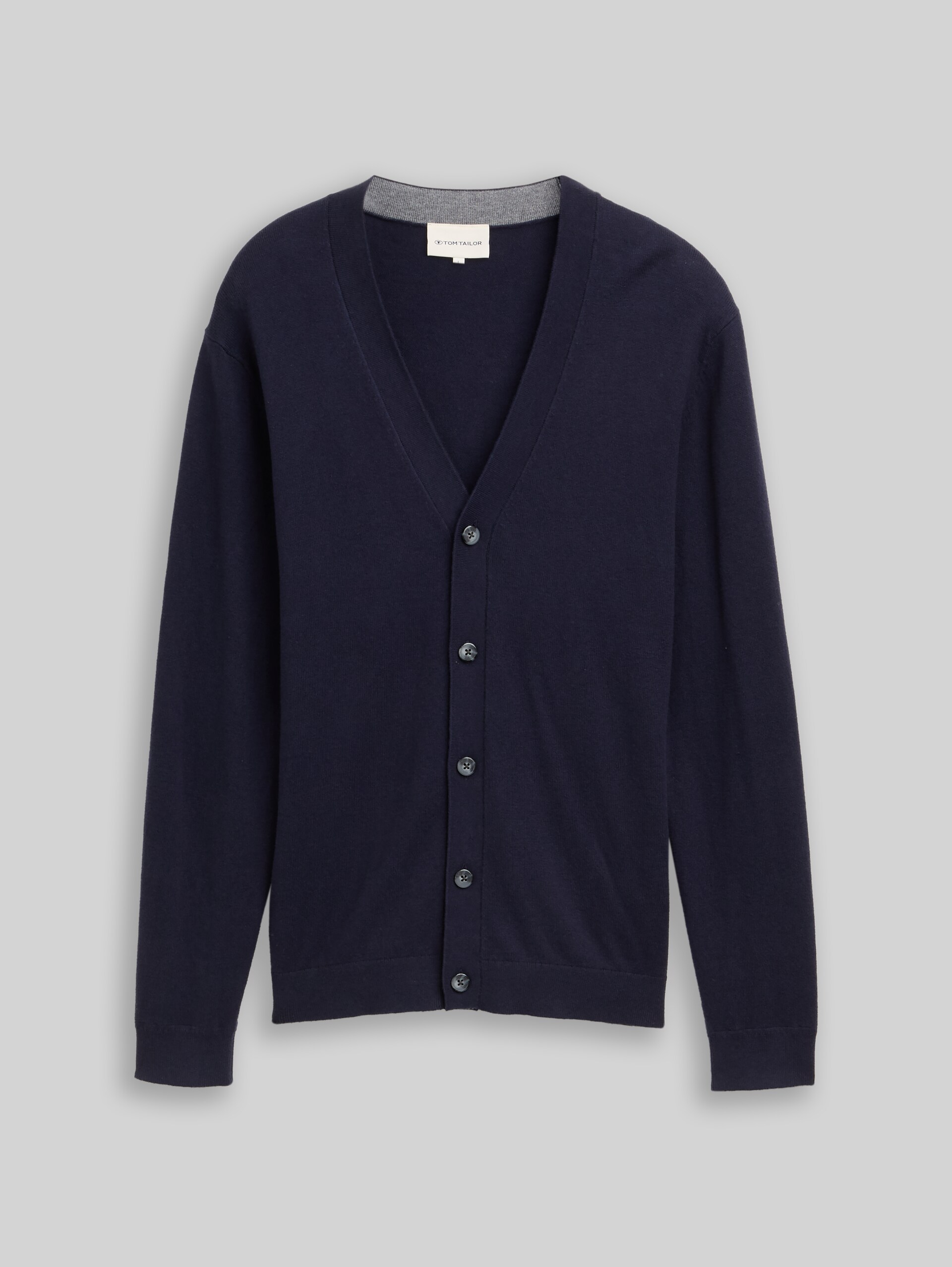 Strickjacke mit Kaschmir-Anteil - Knitted Navy Melange