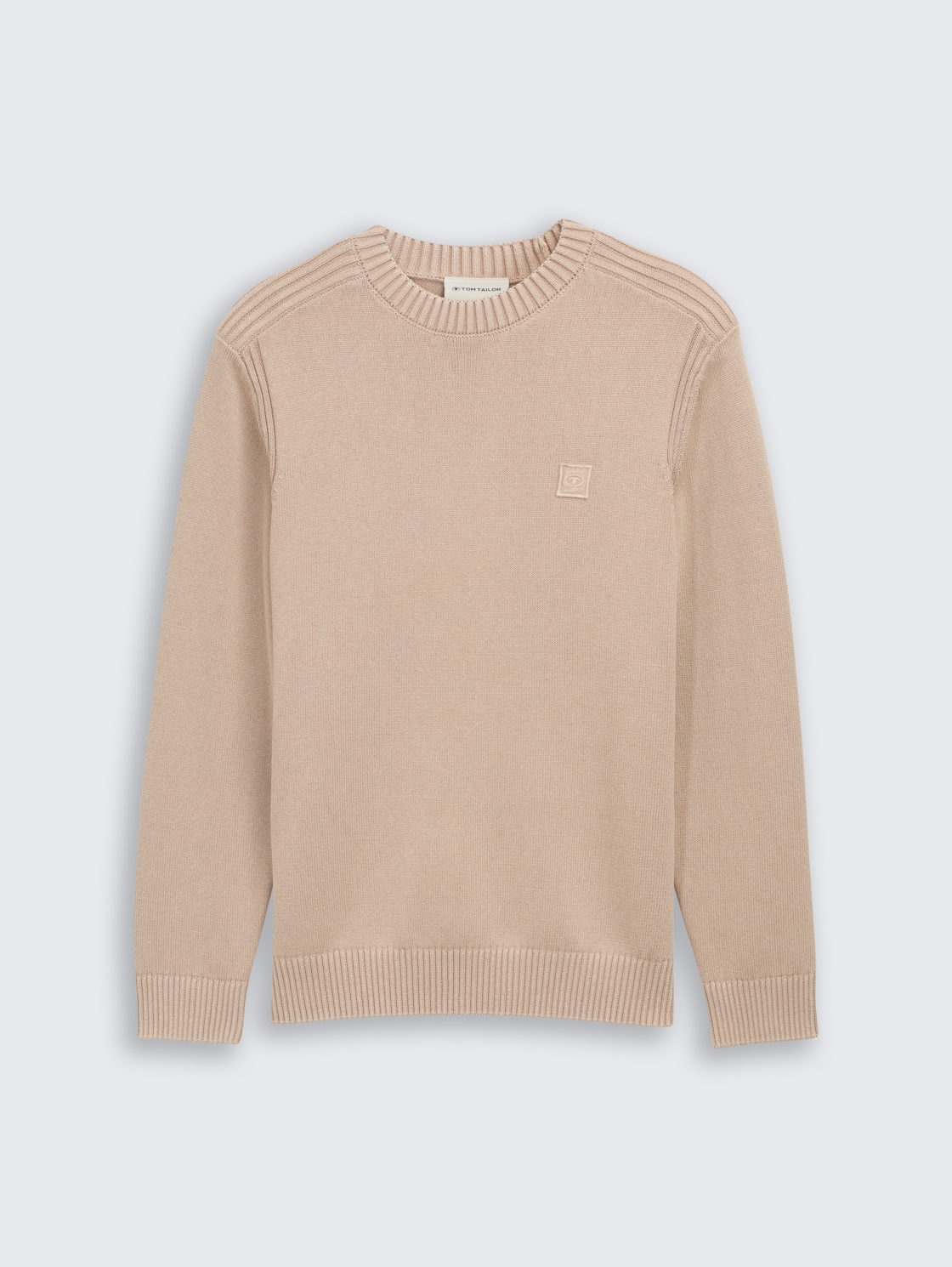 Strickpullover im Washed-Look aus Baumwolle - light cashmere