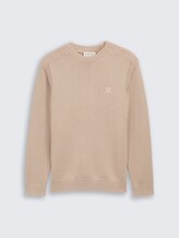 Strickpullover im Washed-Look aus Baumwolle - light cashmere