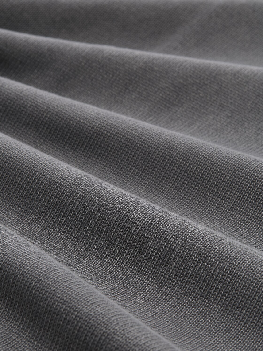 Strickpullover im Washed-Look aus Baumwolle - classic dark grey - Material-Ansicht