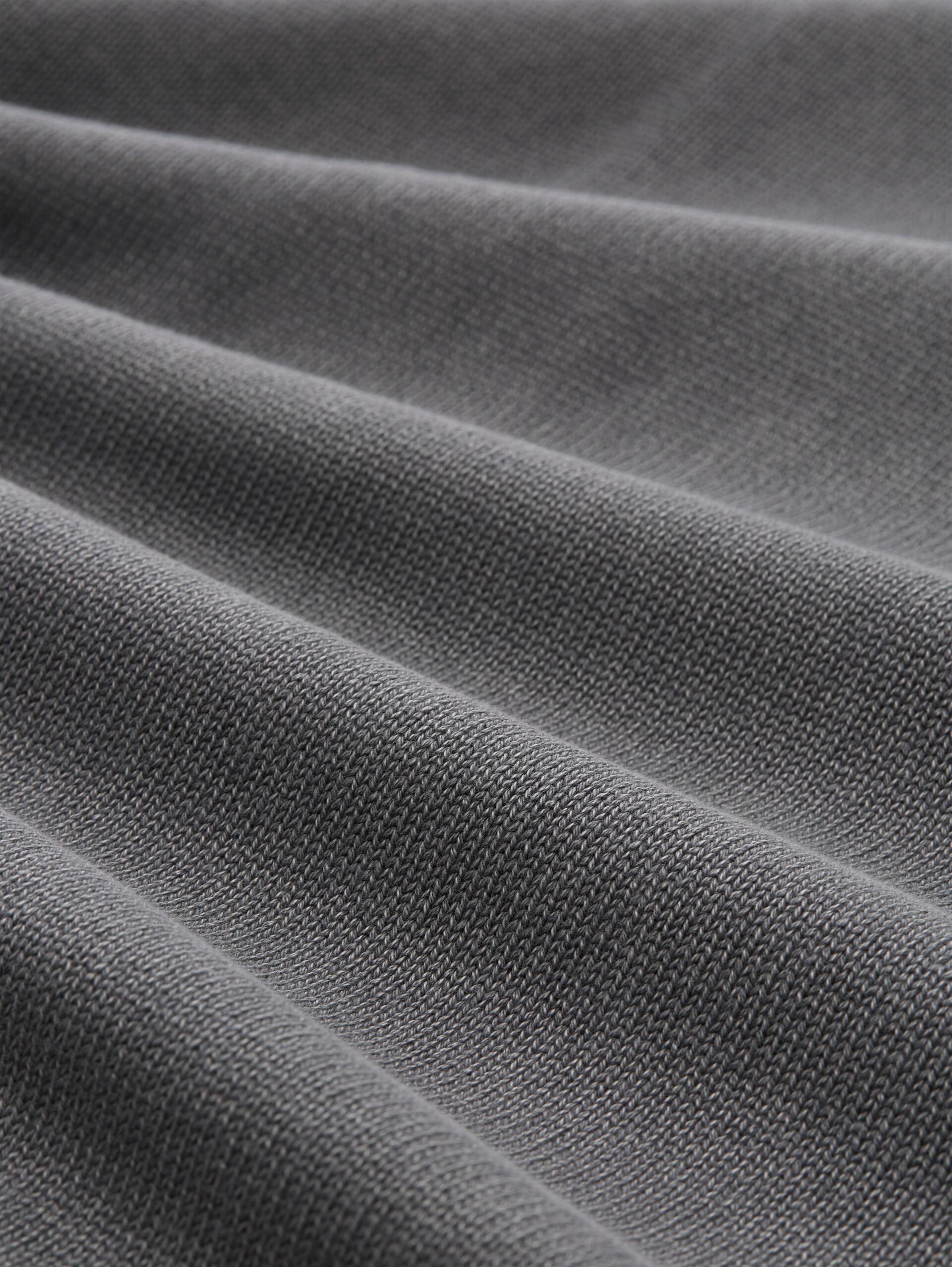 Washed-look knitted jumper made from cotton - classic dark grey - Material view