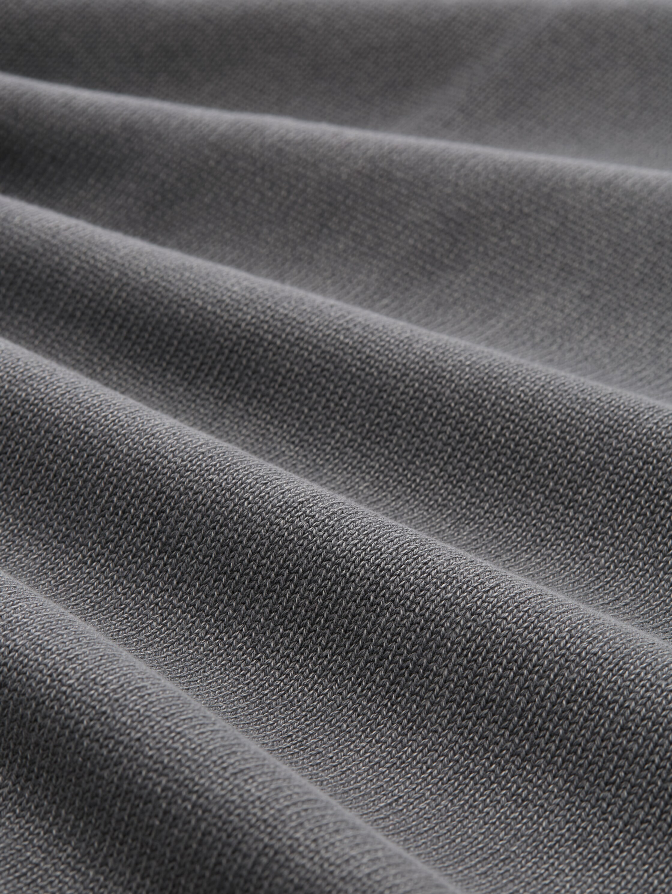 Washed-look knitted jumper made from cotton - classic dark grey - Material view