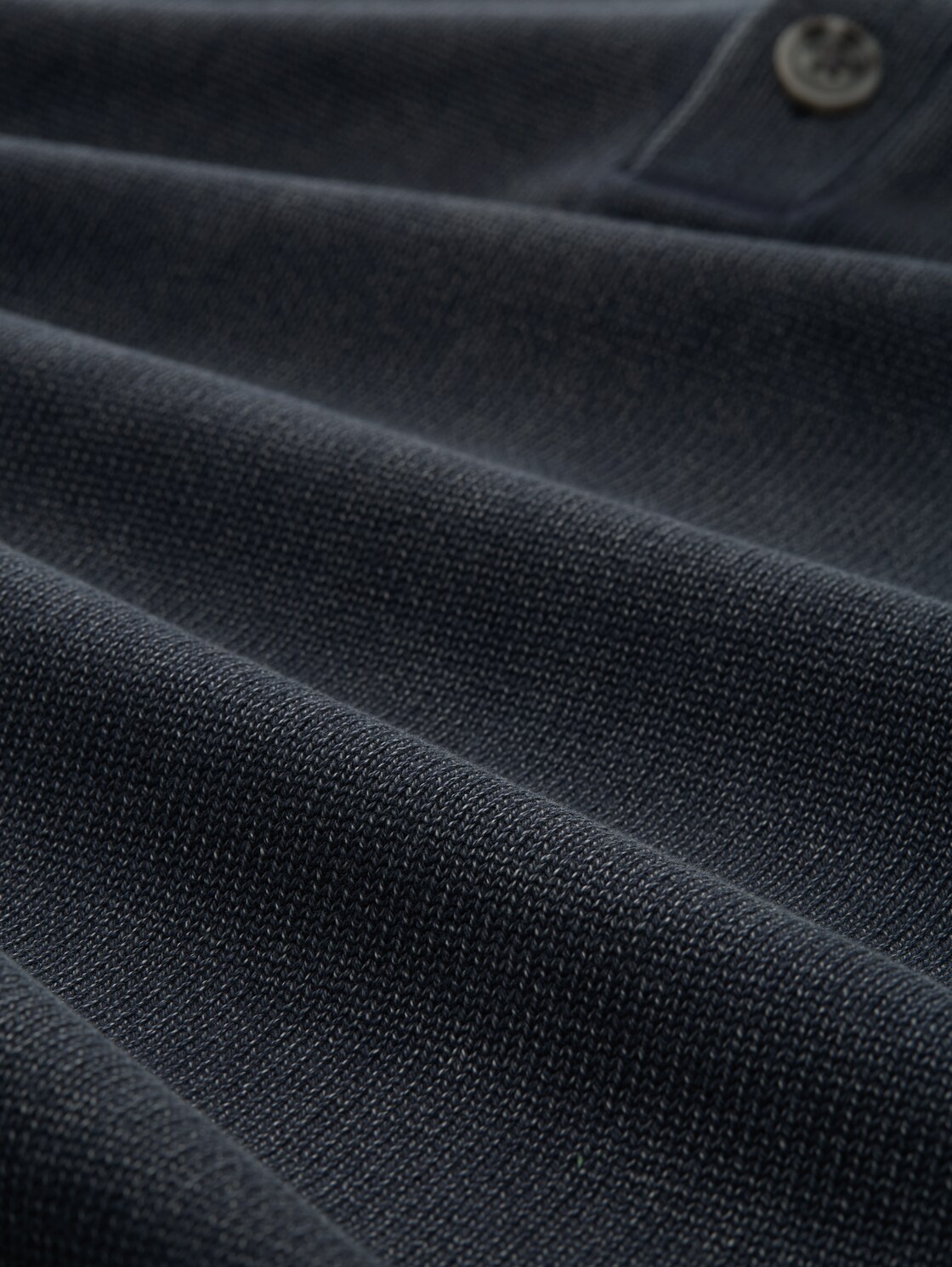 Troyer knitted jumper in a washed cotton look - sky captain blue - Material view