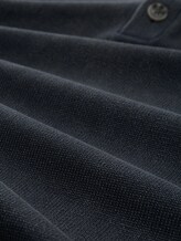 Troyer Strickpullover im Washed-Look aus Baumwolle - sky captain blue - Material-Ansicht