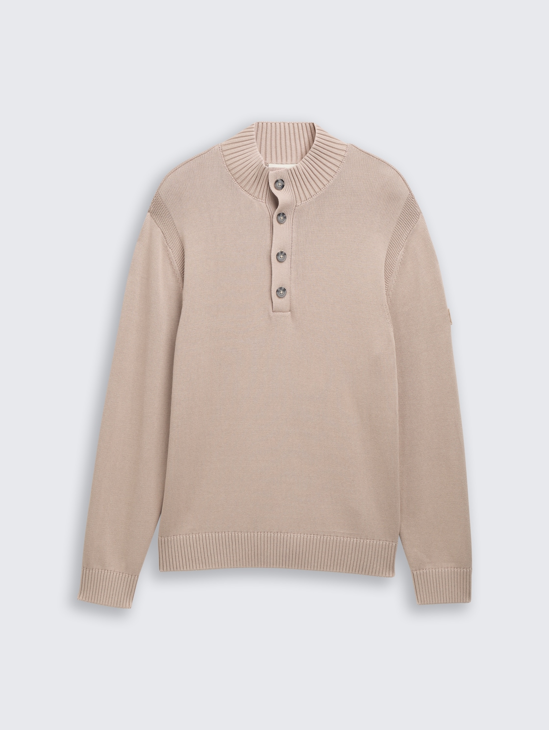 Troyer Strickpullover im Washed-Look aus Baumwolle - light cashmere