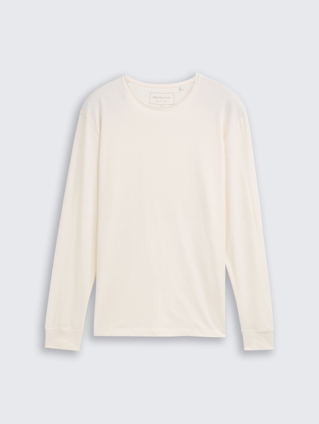 Langarmshirt aus Baumwolle - Gardenia White - Vorder-Produkt-Ansicht