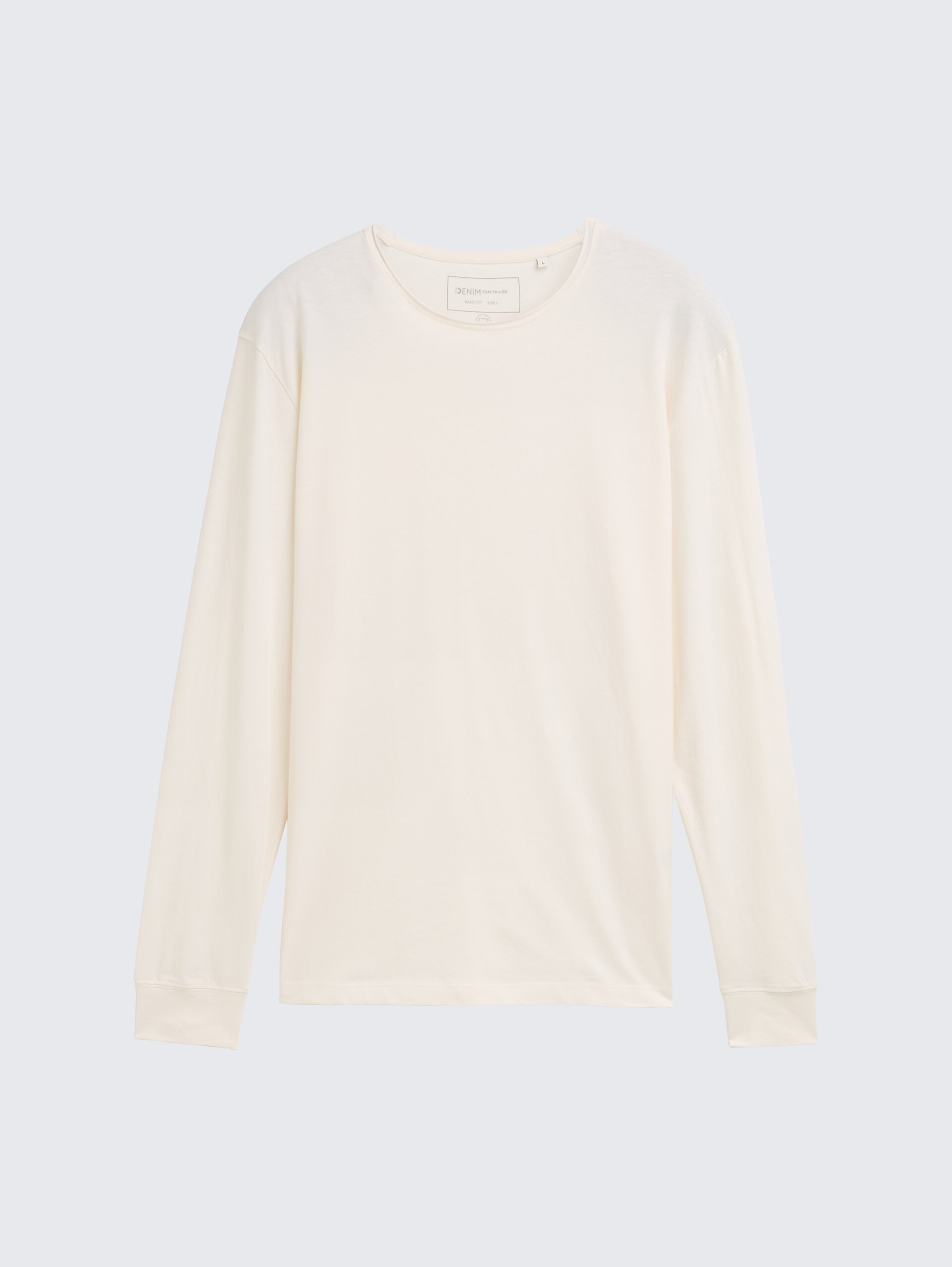 Langarmshirt aus Baumwolle - Gardenia White - Vorder-Produkt-Ansicht
