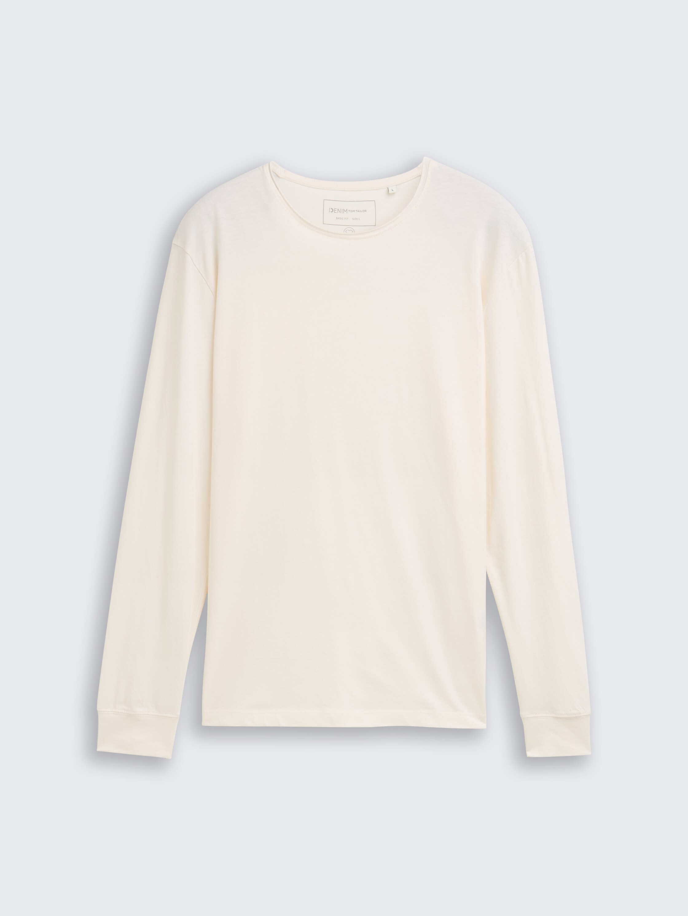 Langarmshirt aus Baumwolle - gardenia_white - 