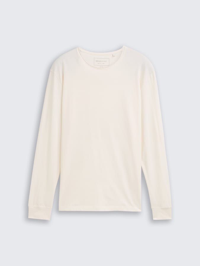 Langarmshirt aus Baumwolle von Denim Male, Gardenia White