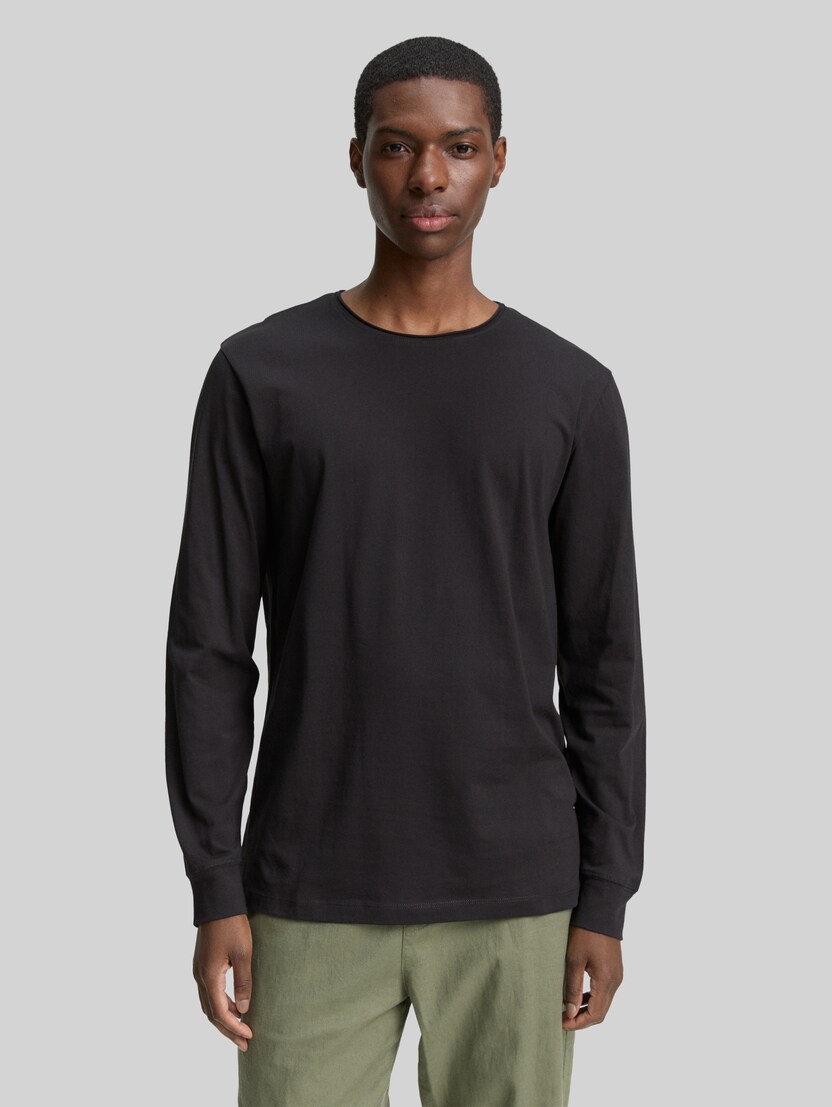 Langarmshirt aus Baumwolle von Denim Male, Night Watch Black