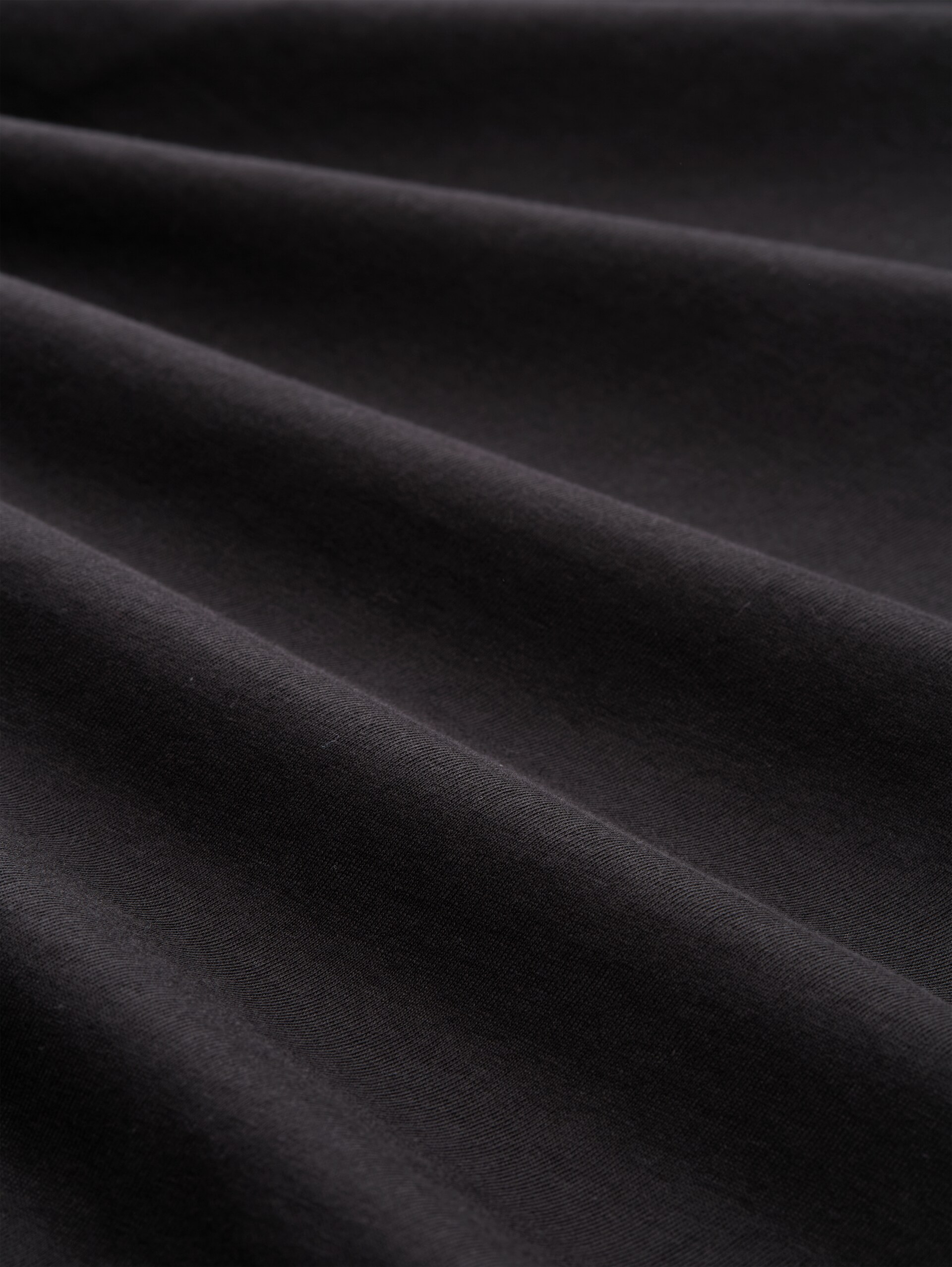 Langarmshirt aus Baumwolle - Night Watch Black - Material-Ansicht