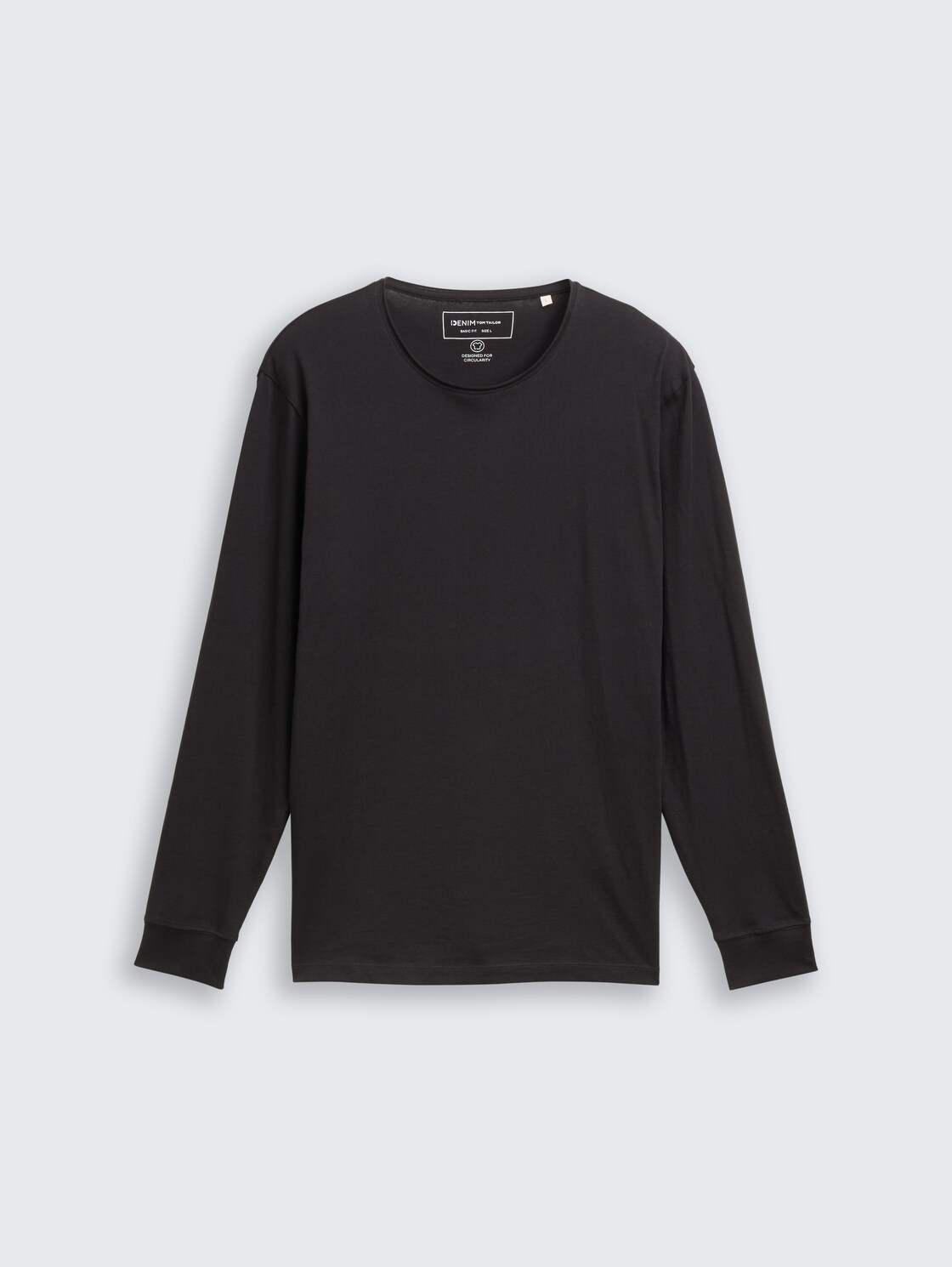 Langarmshirt aus Baumwolle - Night Watch Black - Vorder-Produkt-Ansicht