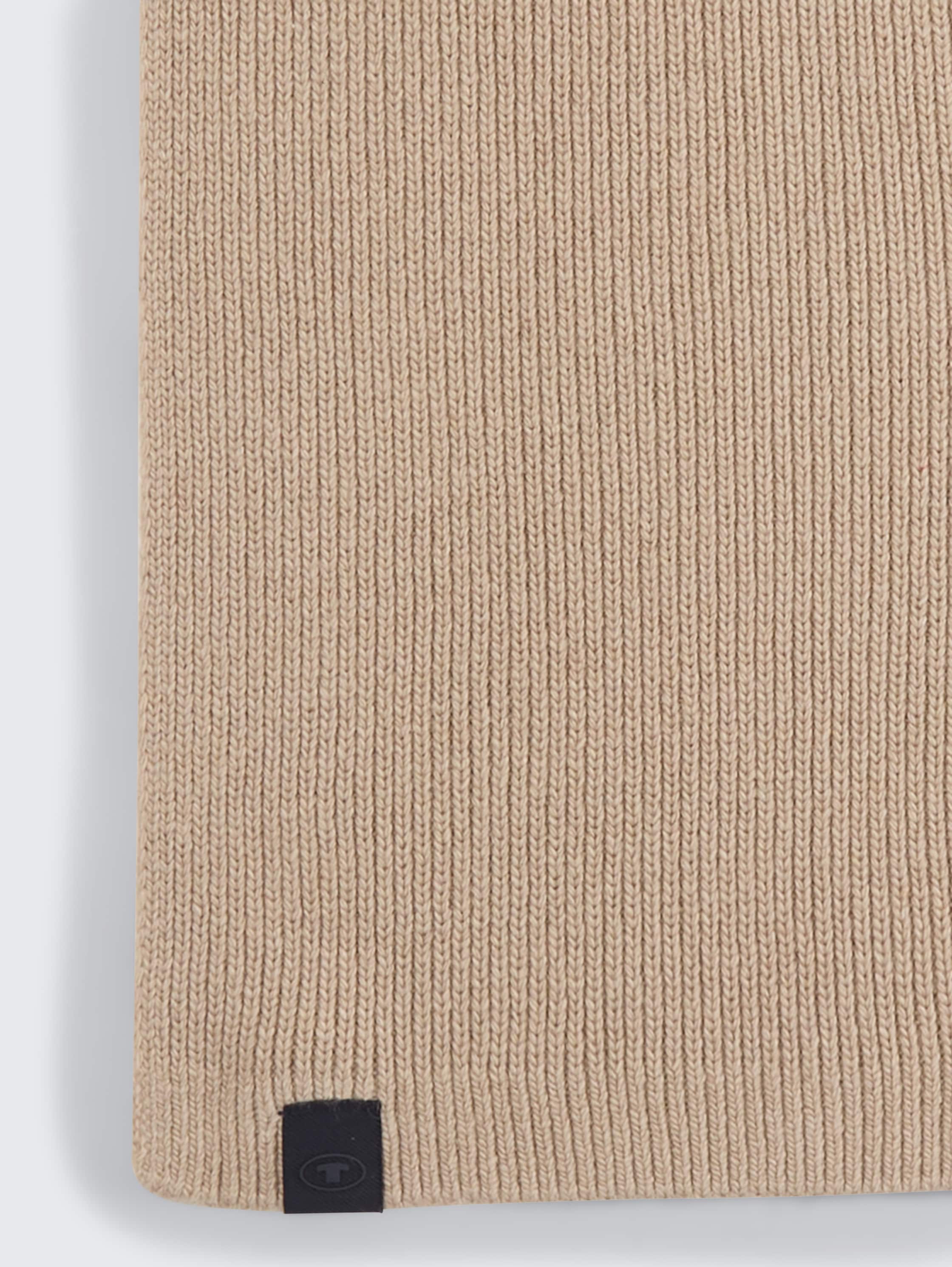 Strickschal mit Wollanteil - soft light beige melange - Material-Ansicht