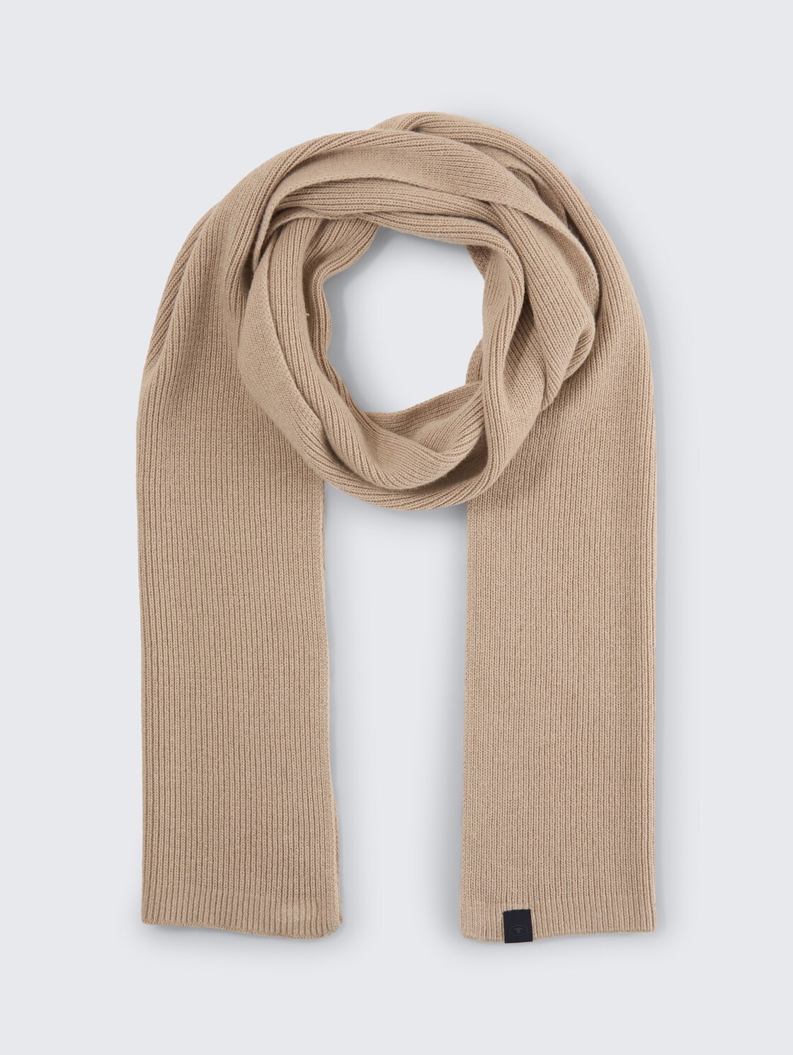 Strickschal mit Wollanteil - soft light beige melange - Vorder-Produkt-Ansicht