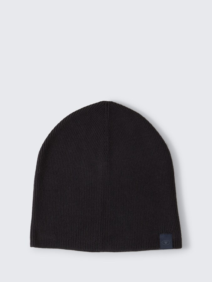 Beanie Mütze mit Kaschmir-Anteil von Men, Black