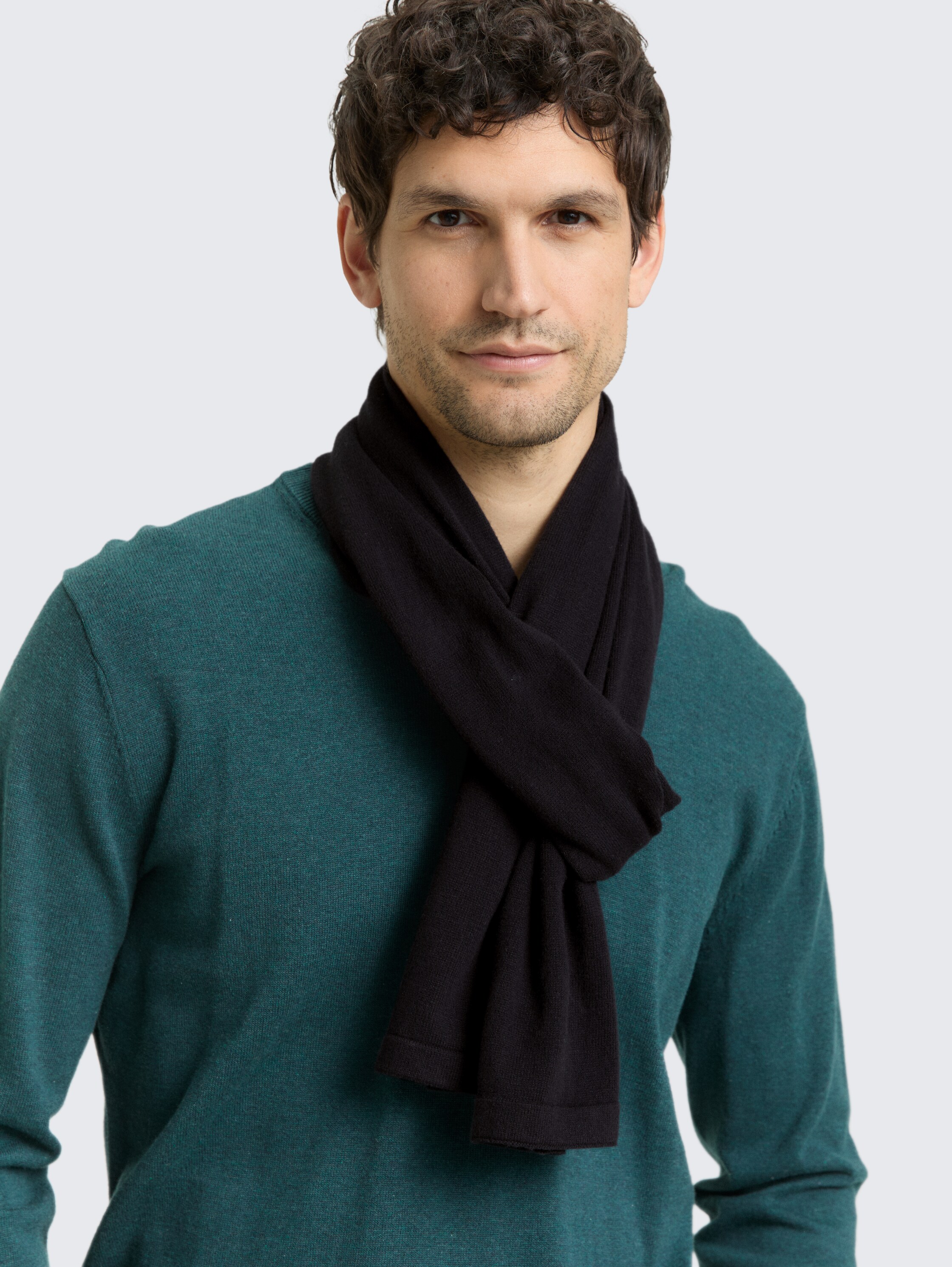 Sjaal met kasjmier - black - 