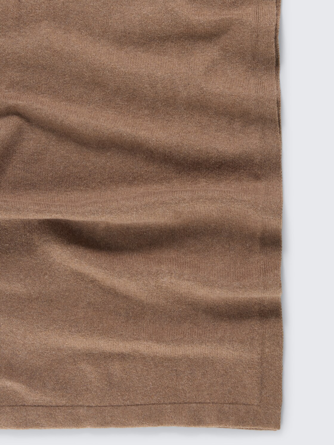 Schal mit Kaschmir-Anteil - dark taupe melange - Material-Ansicht
