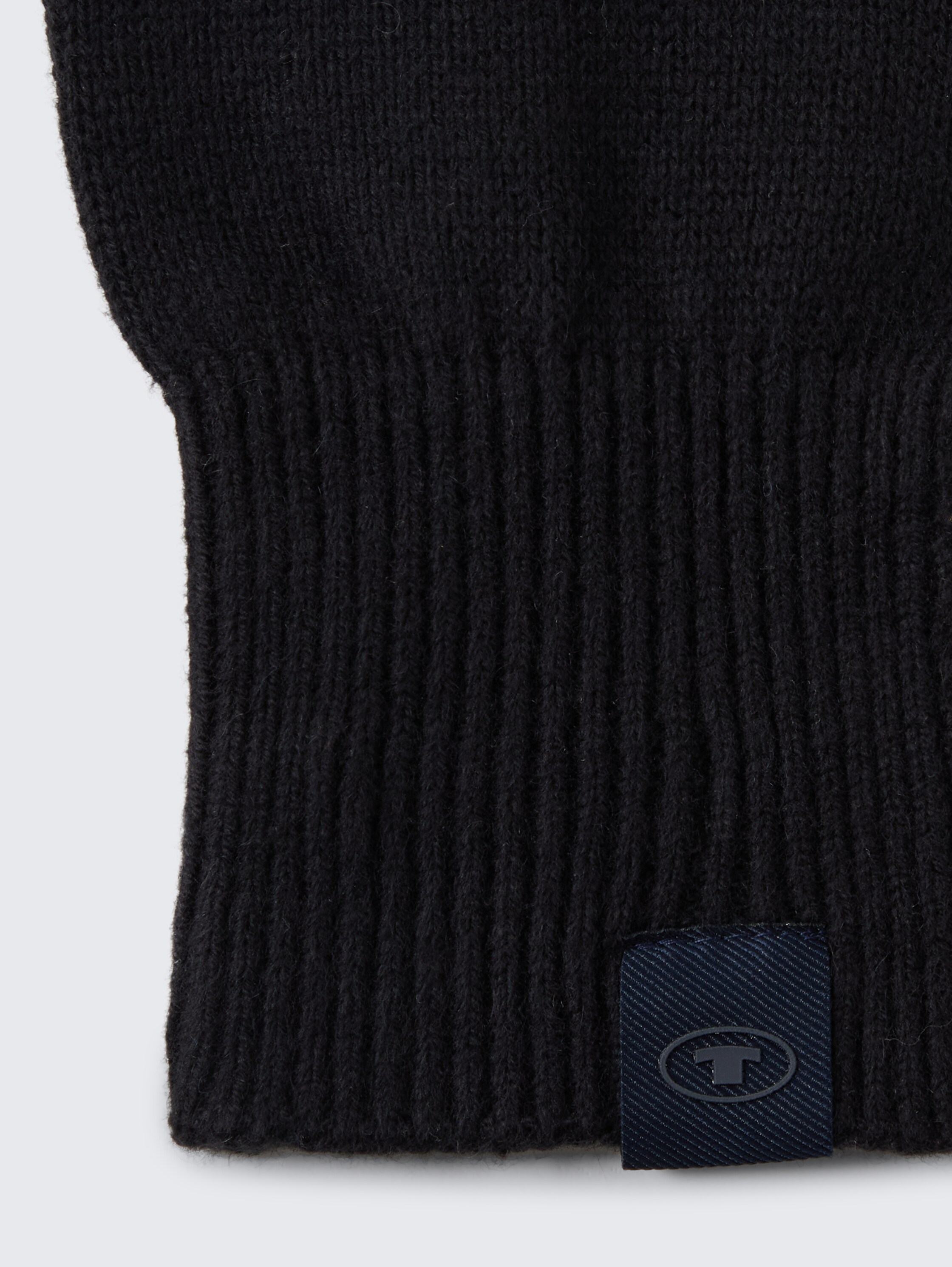 Gants avec une partie en cachemire - Black - Vue de la matière