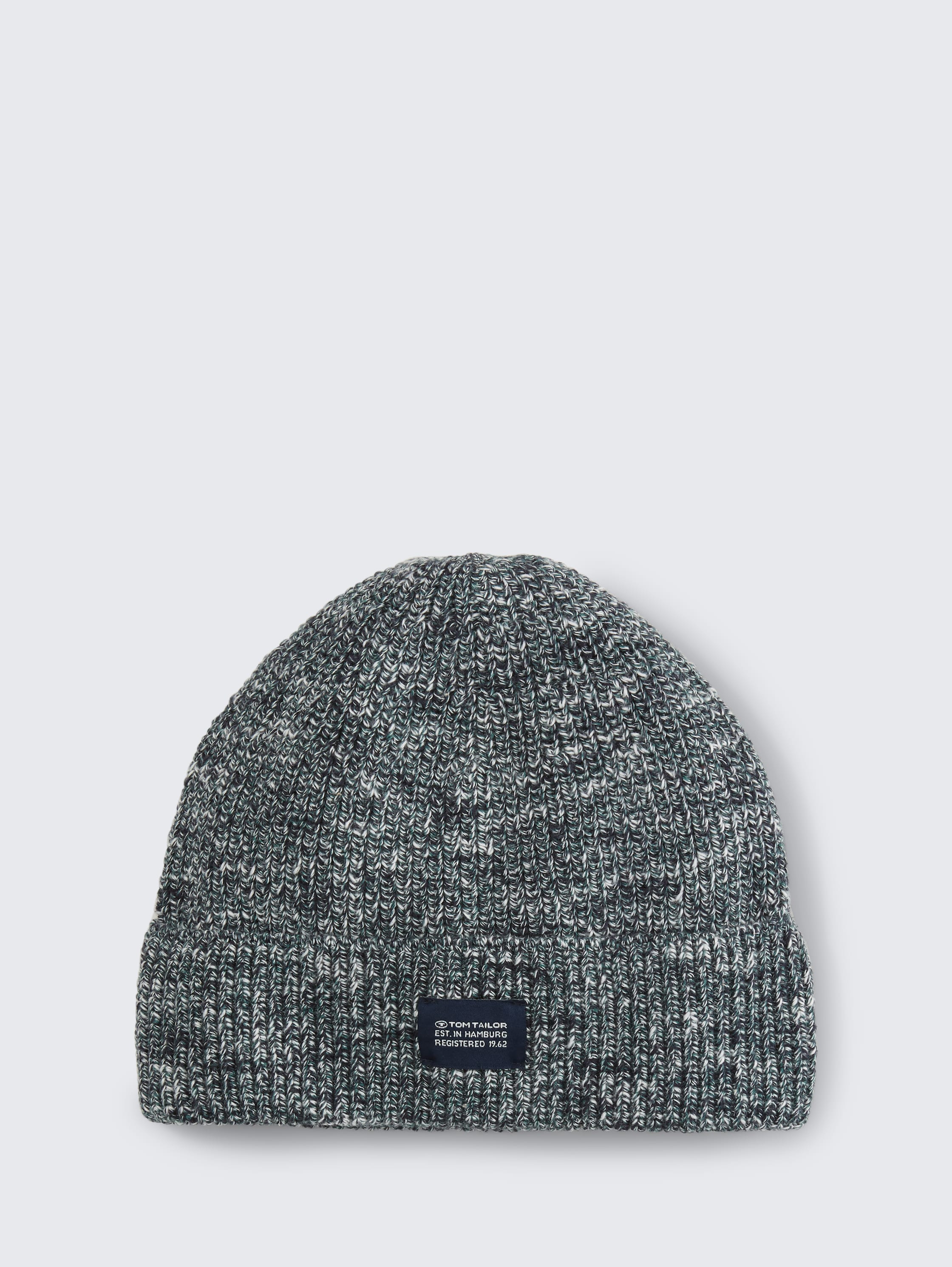 Beanie met logo-badge - navy_green_multicolor - 