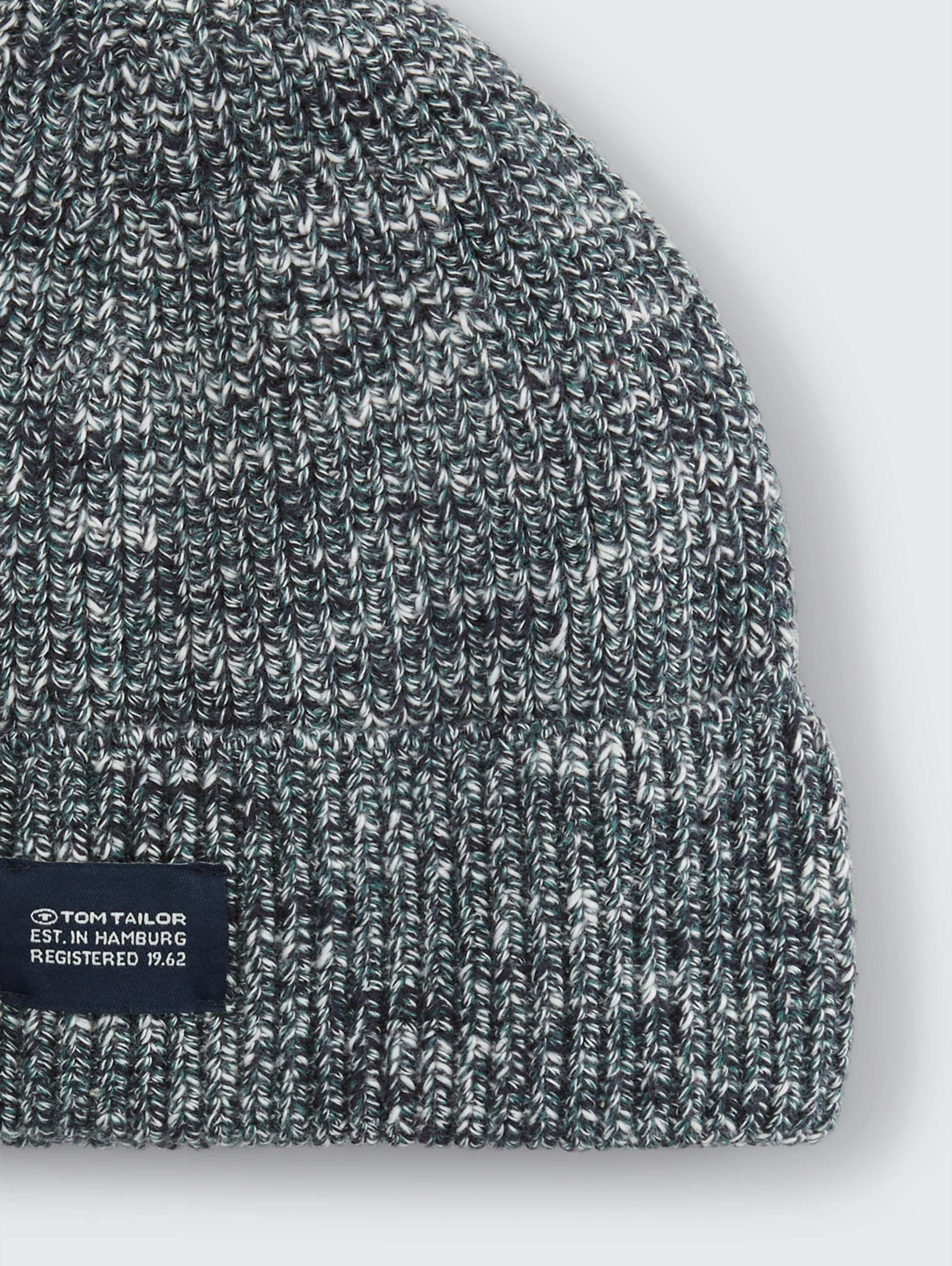 Beanie met logo-badge - navy_green_multicolor - 