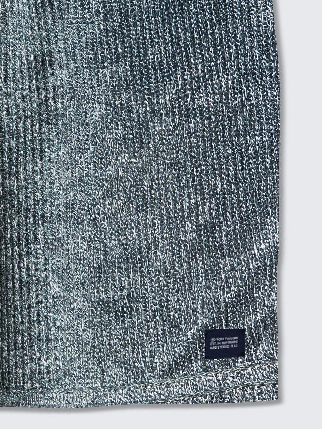 Schal aus Baumwolle - navy green multicolor - Material-Ansicht