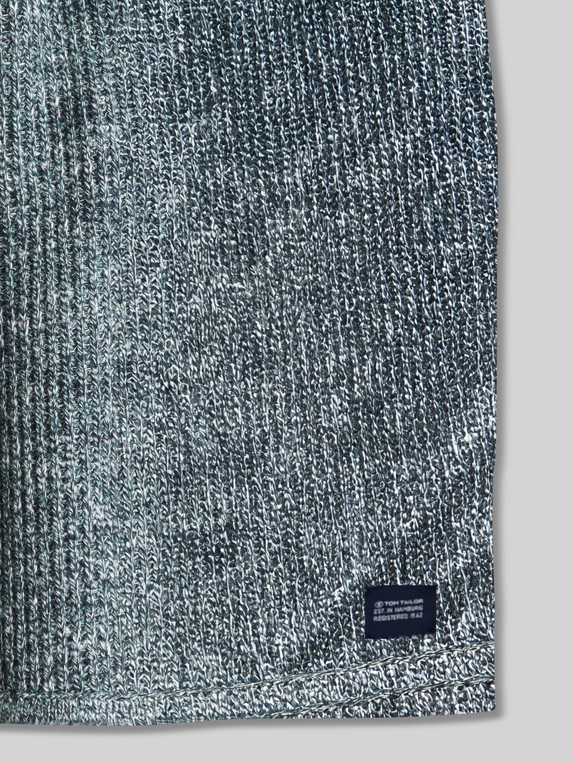 Schal aus Baumwolle - navy green multicolor - Material-Ansicht