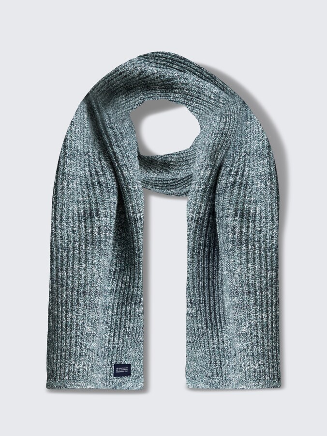 Katoenen sjaal door Men, navy green multicolor