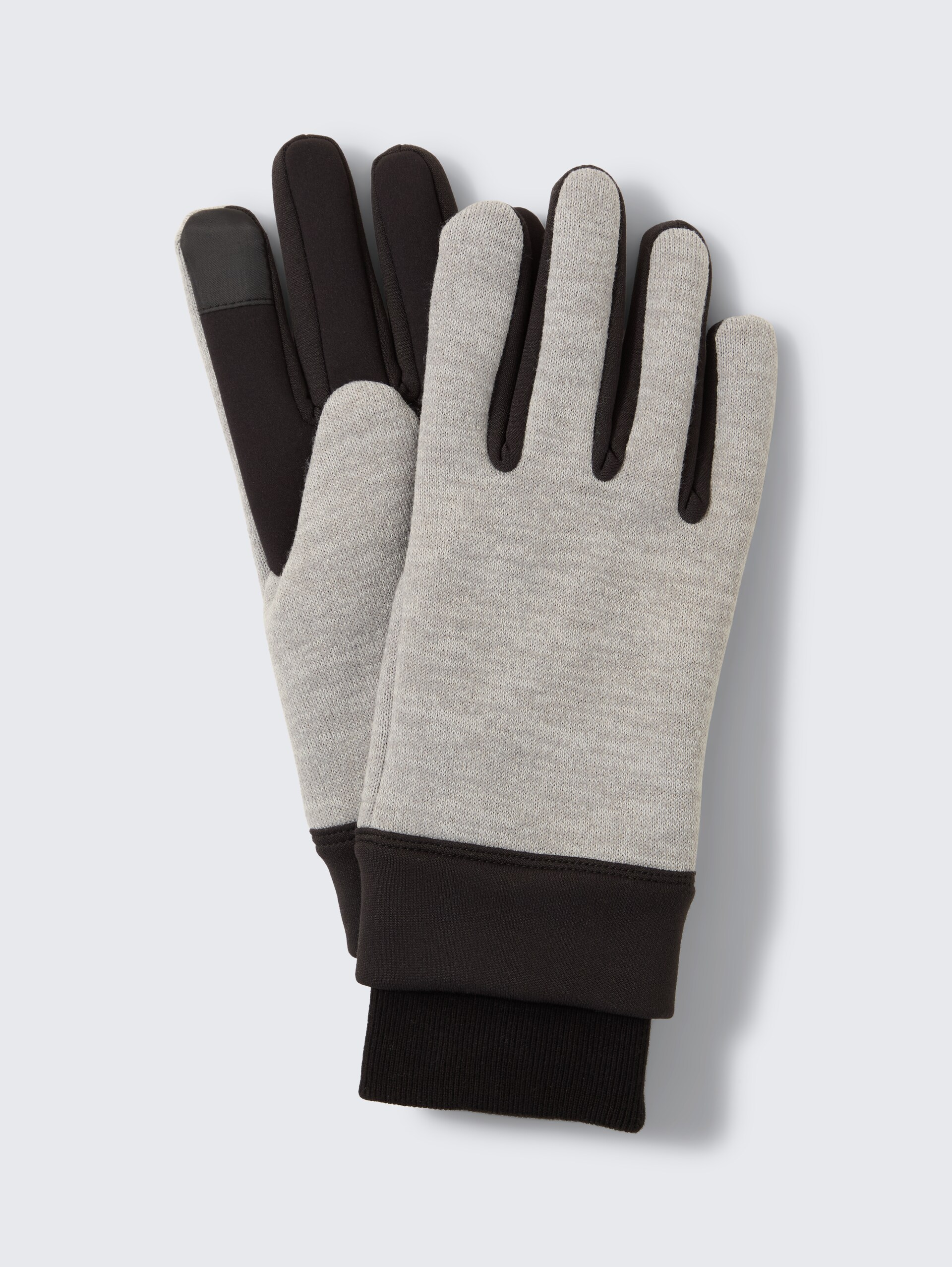 Smartphone Handschuhe - Light Soft Grey Melange - Vorder-Produkt-Ansicht
