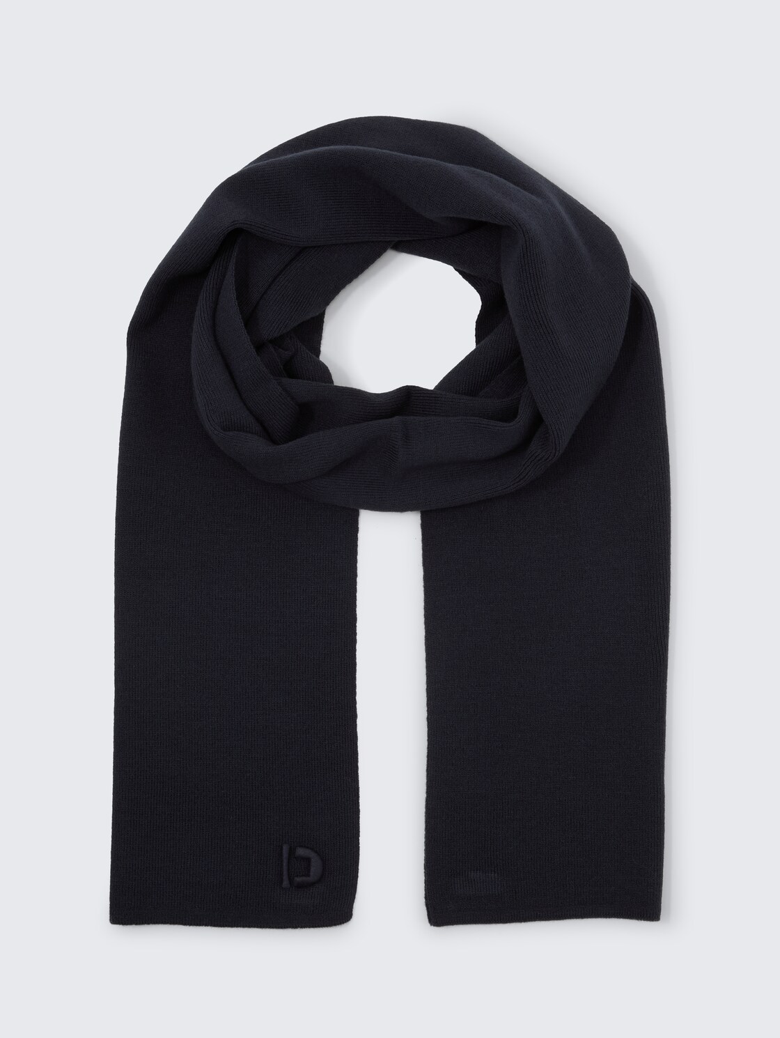 Basic Schal mit Logo-Stickerei - sky captain blue - Vorder-Produkt-Ansicht