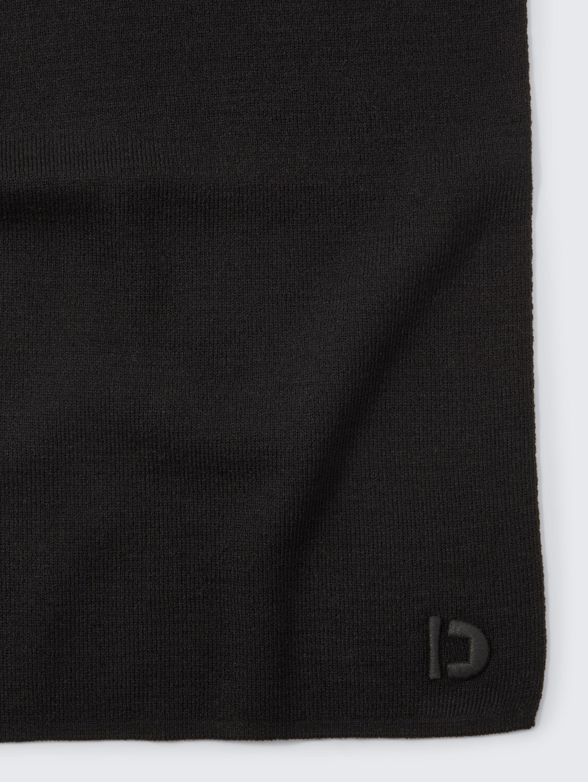 Basic Schal mit Logo-Stickerei - Black - Material-Ansicht